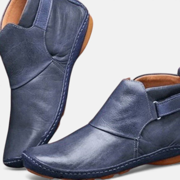 Cielo Orthopaedic Ankle Boots Blue, photo studio