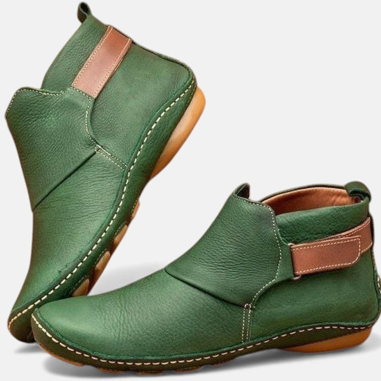 Cielo Orthopaedic Ankle Boots Green, photo studio