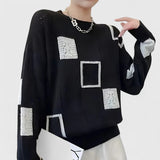 Black and White Checkerboard Jumper