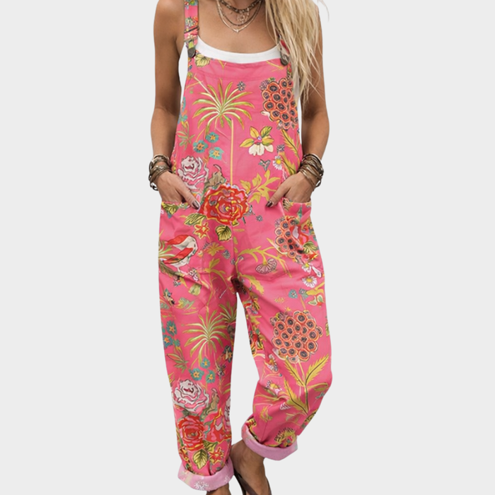 Bronwyn | Women's Vibrant Tropical Floral Overalls