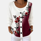 Burgundy Rose Cardigan