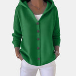Buttoned Hooded Cardigan