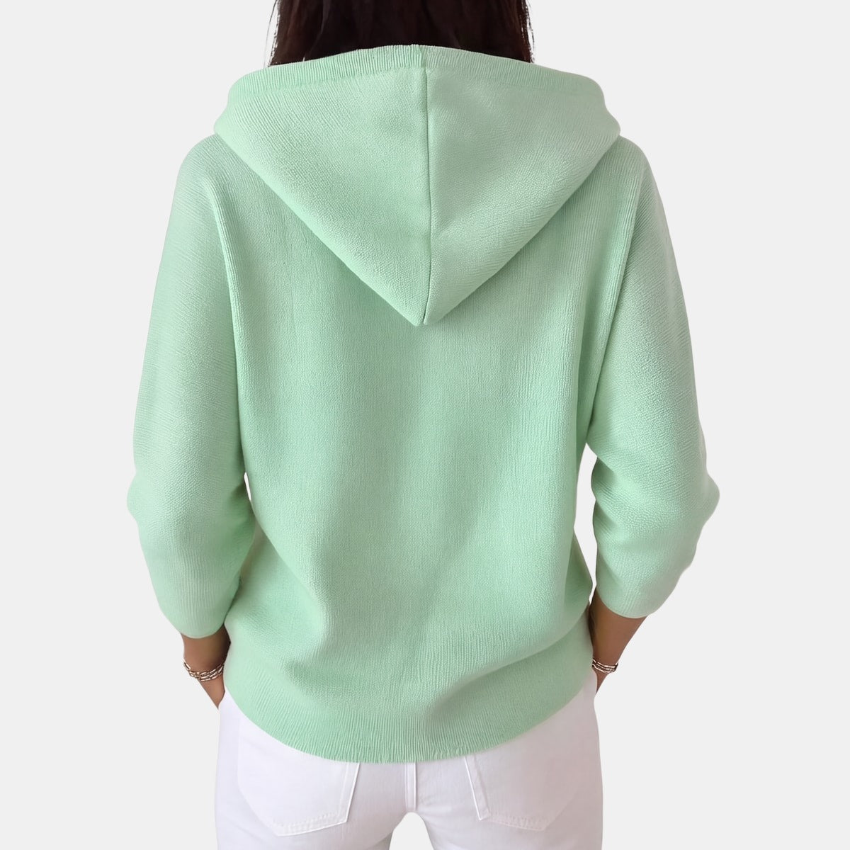 Buttoned Hooded Cardigan
