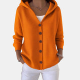 Buttoned Hooded Cardigan