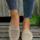Nadia | Square-Toe Knit Flats