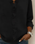 Hope | Refined Ruffled V-Neck Blouse