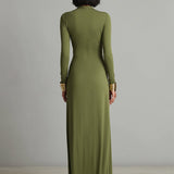 Sophie | Draped V-Neck Maxi Dress