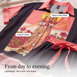 Cadence | Tarot Print Shirt and Shorts Set with a Rose Border