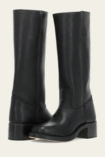 Jane | Tall Pull-On Boots with a Stacked Heel