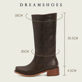 Jane | Tall Pull-On Boots with a Stacked Heel