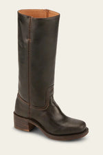 Jane | Tall Pull-On Boots with a Stacked Heel
