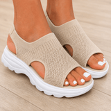 Caluna | Cushioned Slip-On Platform Sandals
