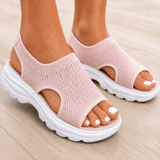 Caluna | Cushioned Slip-On Platform Sandals