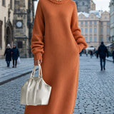 Phyllis | Oversized Knit Dress with Balloon Sleeves