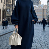Phyllis | Oversized Knit Dress with Balloon Sleeves