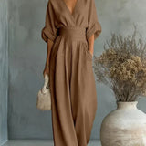 Nancy | Flowy Belted-Waist Maxi Dress