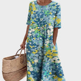Elena | Light and Flowy Floral Midi Dress
