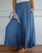 Lara | Wide-Leg Palazzo Pants with a Smocked Waist