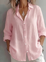 Renata | Turn-Down Collar Long-Sleeve Shirt