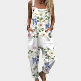Celestine | Women's Delicate Floral Swan Overalls