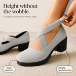 Flora | Crisscross Platform Mary Jane Heels