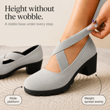 Flora | Crisscross Platform Mary Jane Heels