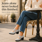 Flora | Crisscross Platform Mary Jane Heels
