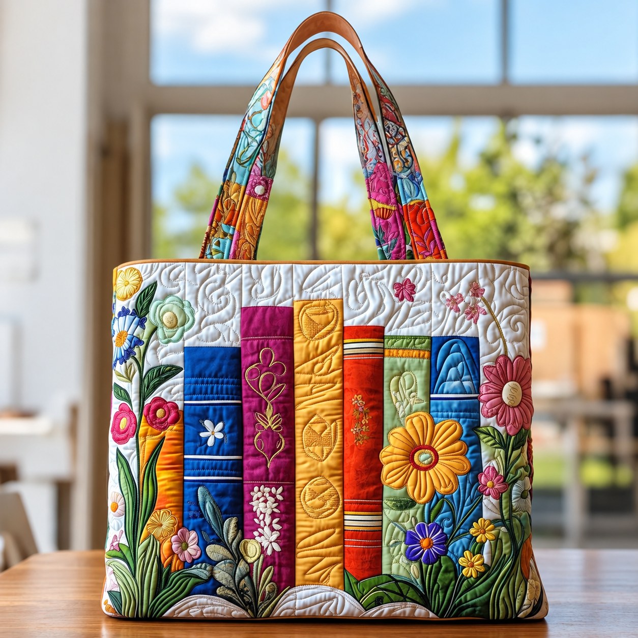 Handcrafted Bag - Blooming Library