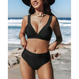Cheryl | High-Waisted Solid Bikini