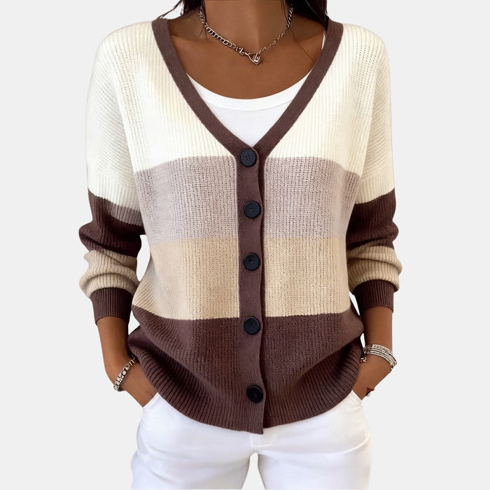 Chocolate Colourblock Cardigan