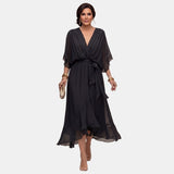 Monica | V-Neck Chiffon Dress