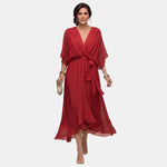 Monica | V-Neck Chiffon Dress