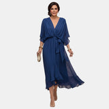 Monica | V-Neck Chiffon Dress