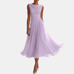 Natalie | Sleeveless Draped Midi Dress