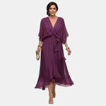 Monica | V-Neck Chiffon Dress