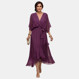 Monica | V-Neck Chiffon Dress