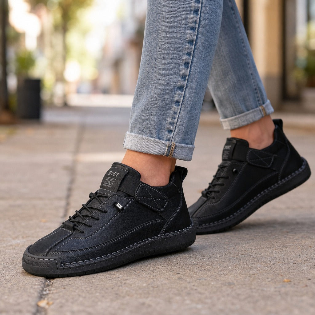 Mia | Orthopaedic Slip-On Trainers Black, photo studio