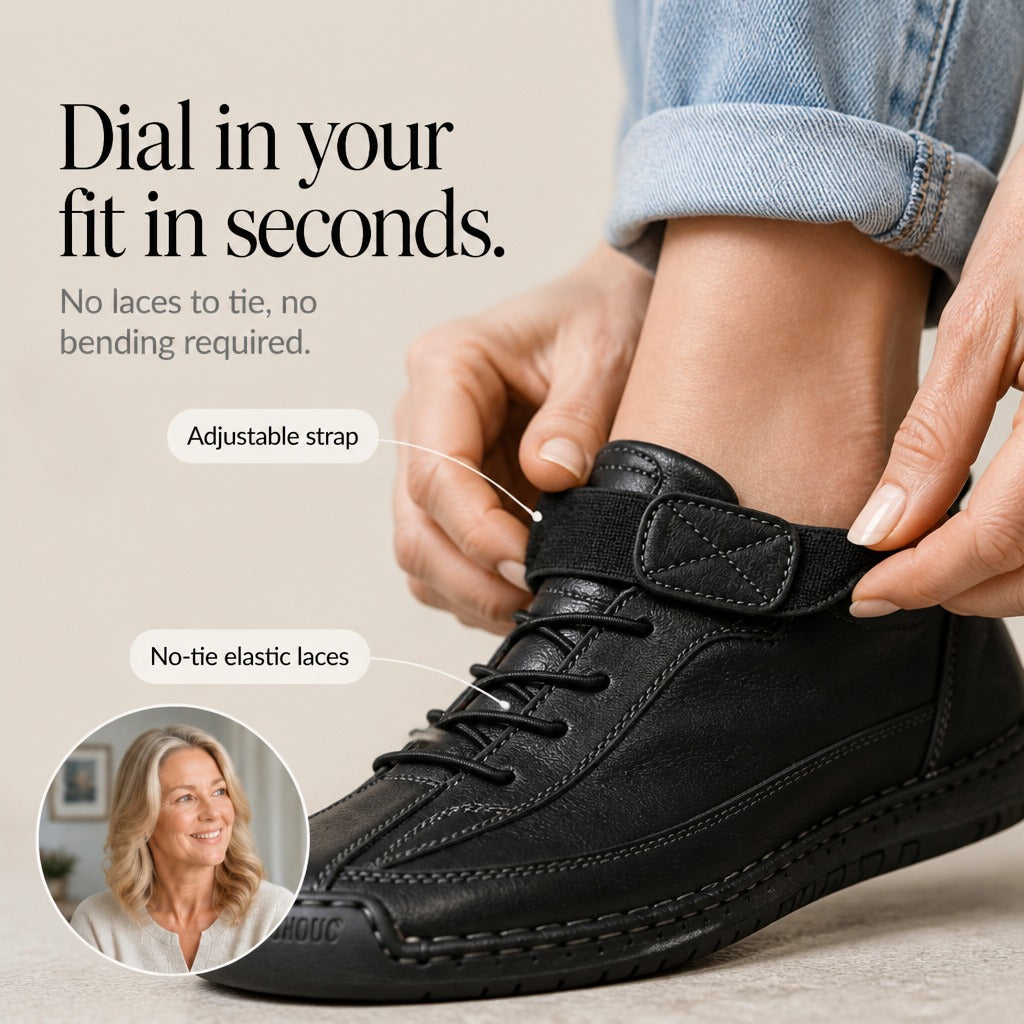 Mia | Orthopaedic Slip-On Trainers Black, photo studio