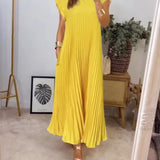 Aggie | Naturally Elegant Flared Pleated Dress