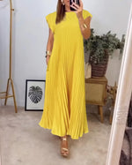 Aggie | Naturally Elegant Flared Pleated Dress