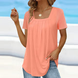 Genevieve | Flowy Square-Neck Blouse