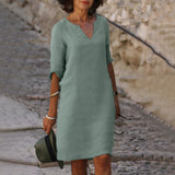 Adela | Flattering V-Neck Dress