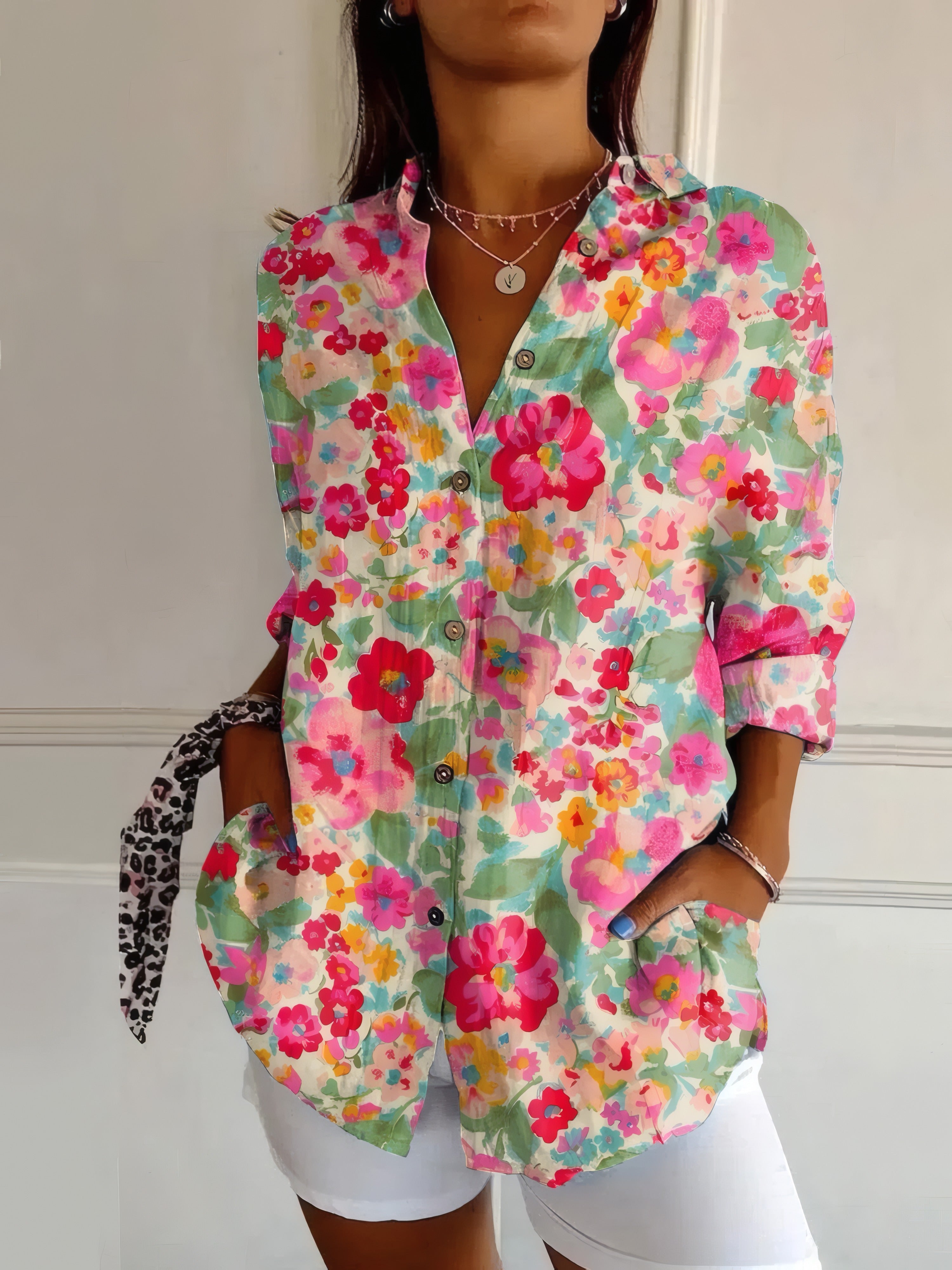 Rosamund | Geometric Print Shirt Multicolour 4, photo studio