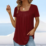 Genevieve | Flowy Square-Neck Blouse