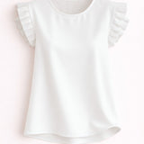 Alessandra | Short-Sleeve Tiered Ruffle Blouse