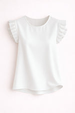 Alessandra | Short-Sleeve Tiered Ruffle Blouse