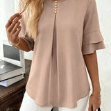 Daniela | Ruffled Blouse with Flared Sleeves