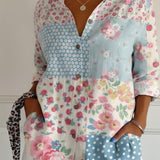 Adaline | Printed Shirt with Roll-Up Sleeves