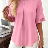 Daniela | Ruffled Blouse with Flared Sleeves