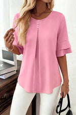 Daniela | Ruffled Blouse with Flared Sleeves